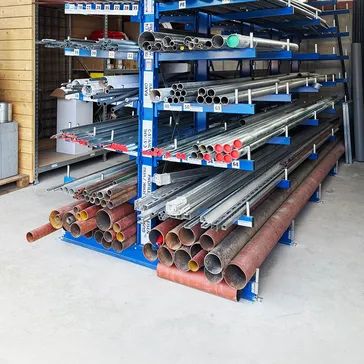 <span>1a installierte Lagerlösung. </span> META für Wiedenig Haustechnik.